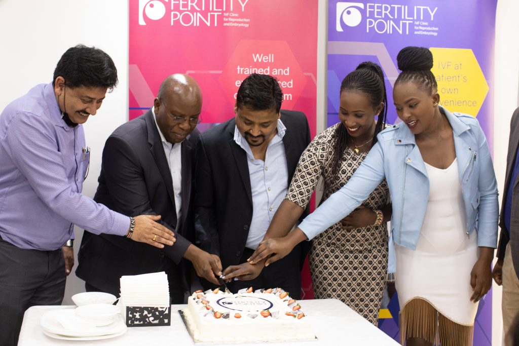 Vishal Sharma, Vice President of Operations, Fertility Point, Dr Kireki Omanwa, President, Kenya Obstetrical and Gynaecological Society, Dr Rajesh Chaudhary, Lead IVF Expert at Fertility Point, Dr Faith Muchira, Lead Physician at Fertility Point and a staff member.(photo;cortesy)