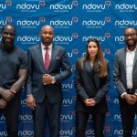 From left- Jonathan Ogutu-Head of operations, Radhika Bhachu- CEO, Victor Marangu- CDO, Shadrack Yako- Head of compliance during the Launch f KIBABA Fund in Nairobi.