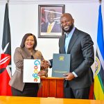 Hon Miano CS Toursim and Wildlife with Alex Okosi Google Managing Director Africa