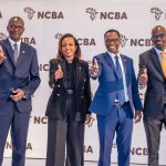 From Left, NCBA Group Director Finance, David Abwoga, NCBA Group Director, Regional Business & Strategy Luoisa Wadabwa, NCBA Group Director, NCBA Group Managing Director John Gachora, and NCBA Global Markets & Chief Economist Raphael Agung during the NCBA FY 2025 results announcement.