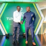 From Left:Old Mutual Group CEO Arthur Oginga and  Right:Old Mutual Life Assurance Kenya Managing Director Martin Karenju